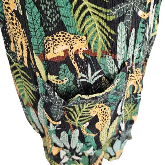 House Tropical Leopard Print Spaghetti Strap Mini Dress Sz XS - Picture 7 of 10